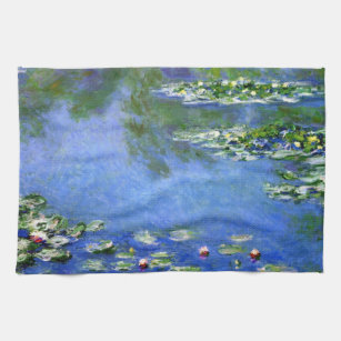 Wasserlilien von Claude Monet, Vintage Kunst Geschirrtuch