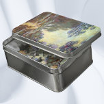 Wasserlilien von Claude Monet, Vintage Kunst Puzzle<br><div class="desc">Wasserlilien von Claude Monet sind ein Vintager Impressionismus, ein Kunstmalerei mit Wasserlilien in einem Teich im Garten von Monet auf seiner Zuhause in Giverny, Frankreich. Die wilden Baumreflektionen sind im Wasser mit einem Sonnenuntergang. Claude Monet malt gerne "en plein air" oder "im Freien". Eine Serie von über 250 Wasserlilien Blume...</div>