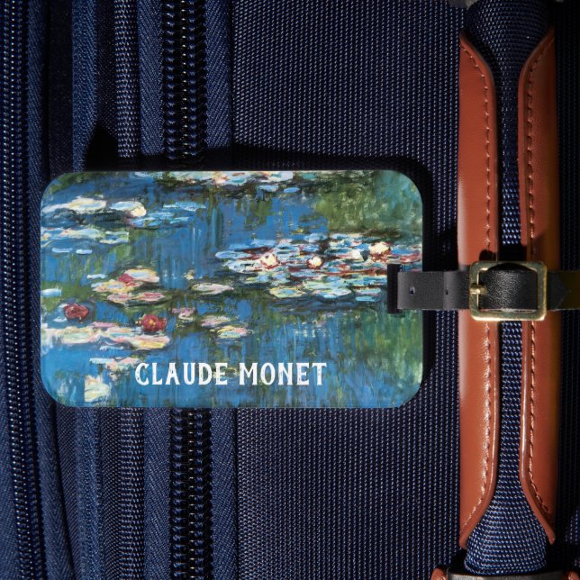 Wasserlilien von Claude Monet, Vintager Impression Gepäckanhänger (Vorderseite Insitu 4)