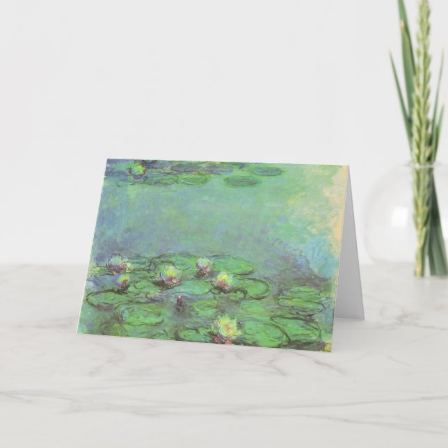 Wasserlilien von Claude Monet, Vintager Impression Karte (Vorderseite)