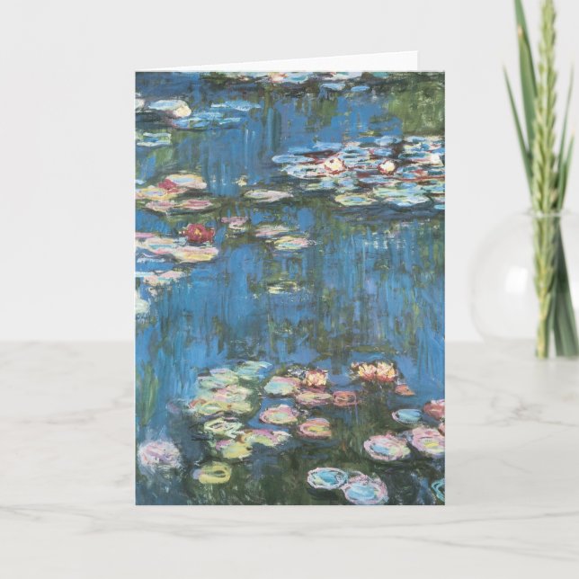 Wasserlilien von Claude Monet, Vintager Impression Karte (Vorderseite)