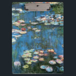 Wasserlilien von Claude Monet, Vintager Impression Klemmbrett<br><div class="desc">Wasserlilien (1914) von Claude Monet ist ein Vintages impressionistisches Kunstmalerei. Eine von vielen Variationen von Wasser-Lilie-Blumenbildern, die Monet in seinem Blumengarten in Giverny, Frankreich, vom Teich gemalt hat. Über den Künstler: Claude Monet (1840-1926) war Gründer der französischen impressionistischen Malerei, wobei die meisten seiner Gemälde "en plein air" (im Freien) Stil...</div>