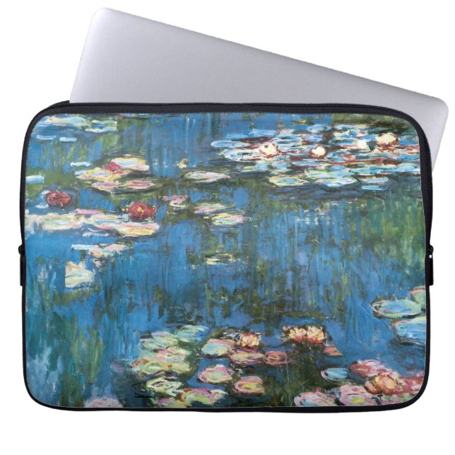 Wasserlilien von Claude Monet, Vintager Impression Laptopschutzhülle (Vorderseite)