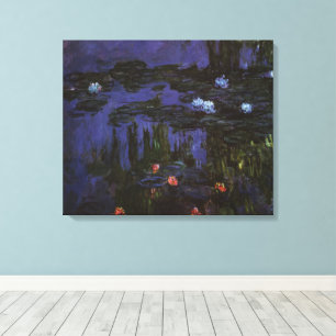 Wasserlilien von Claude Monet, Vintager Impression Leinwanddruck