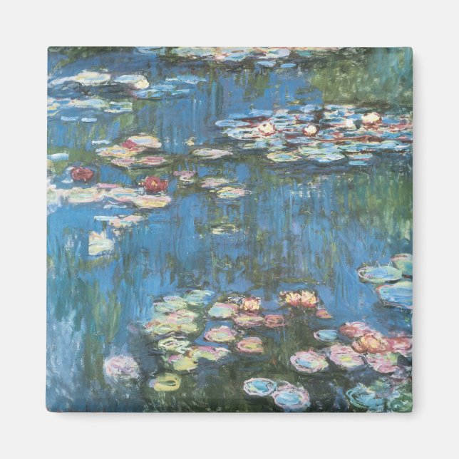 Wasserlilien von Claude Monet, Vintager Impression Magnet (Vorne)