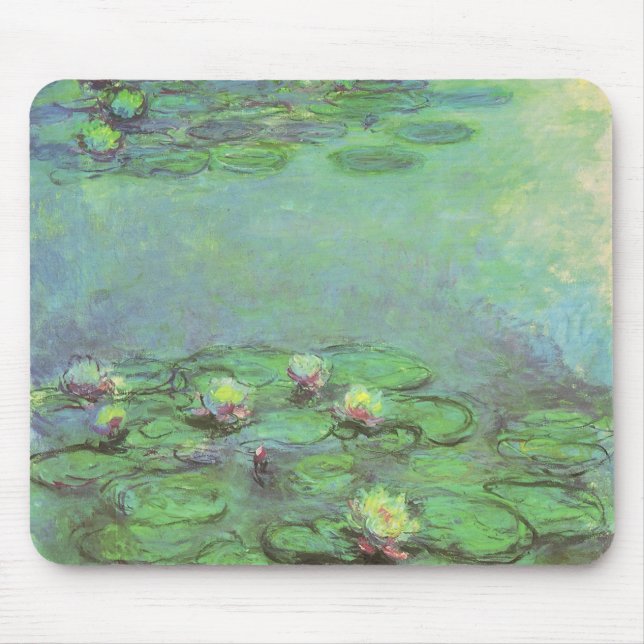 Wasserlilien von Claude Monet, Vintager Impression Mousepad (Vorne)