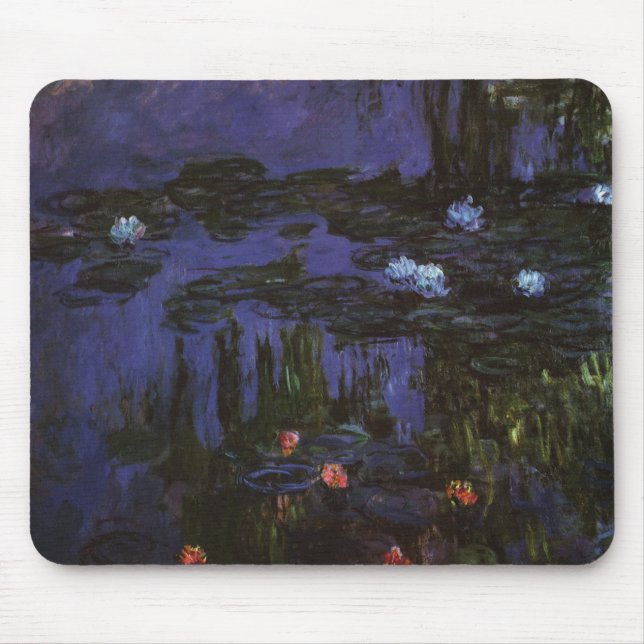 Wasserlilien von Claude Monet, Vintager Impression Mousepad (Vorne)