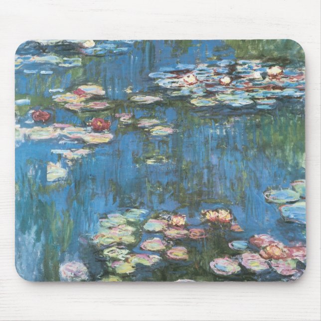 Wasserlilien von Claude Monet, Vintager Impression Mousepad (Vorne)