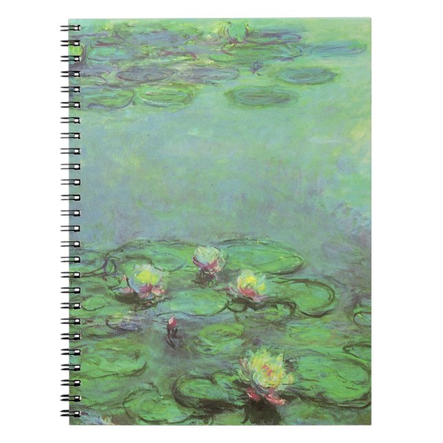 Wasserlilien von Claude Monet, Vintager Impression Notizblock (Vorderseite)