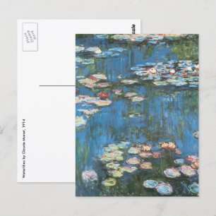 Wasserlilien von Claude Monet, Vintager Impression Postkarte