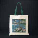 Wasserlilien von Claude Monet, Vintager Impression Tragetasche<br><div class="desc">Wasserlilien (1914) von Claude Monet ist ein Vintages impressionistisches Kunstmalerei. Eine von vielen Variationen von Wasser-Lilie-Blumenbildern, die Monet in seinem Blumengarten in Giverny, Frankreich, vom Teich gemalt hat. Über den Künstler: Claude Monet (1840-1926) war Gründer der französischen impressionistischen Malerei, wobei die meisten seiner Gemälde "en plein air" (im Freien) Stil...</div>