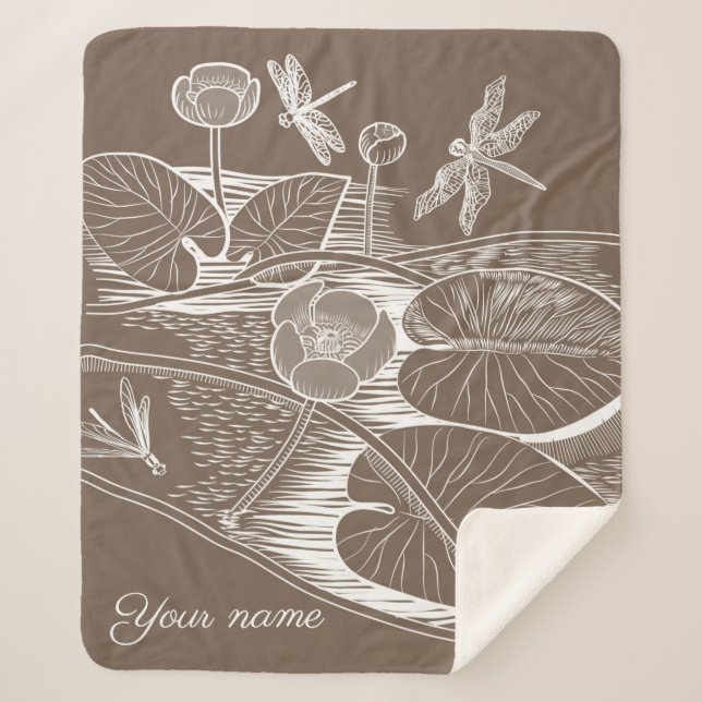 Wasserlilienbraun Sherpadecke (Vorderseite)