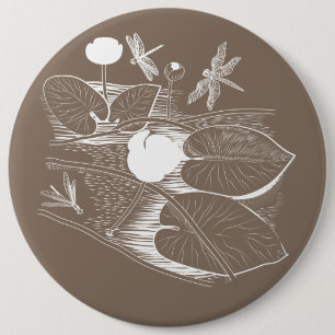 Wasserliliengravur Button