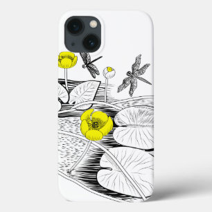 Wasserliliengravur iPhone 13 Hülle