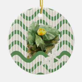 Wasserlilienmuster Keramik Ornament