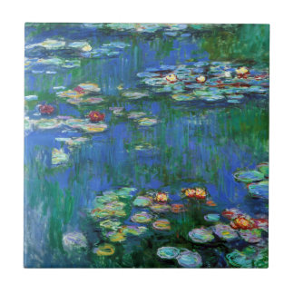 Wasserliliensee in Blauer Impressionismus Fliese