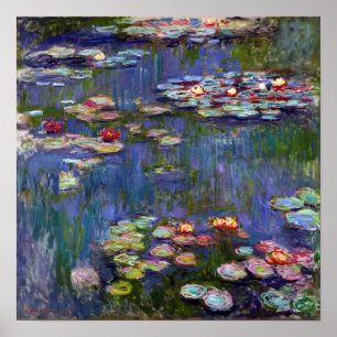 Wasserliliensee, Monet Poster