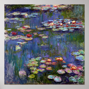 Wasserliliensee, Monet Poster
