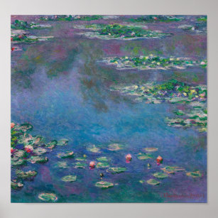 Wasserliliensee, Monet Poster