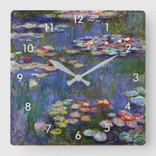 Wasserliliensee, Monet Quadratische Wanduhr