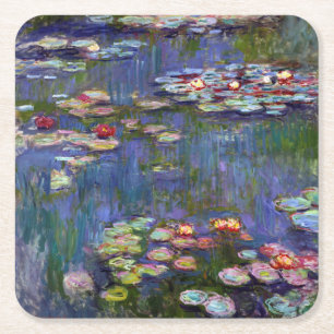 Wasserliliensee, Monet Rechteckiger Pappuntersetzer