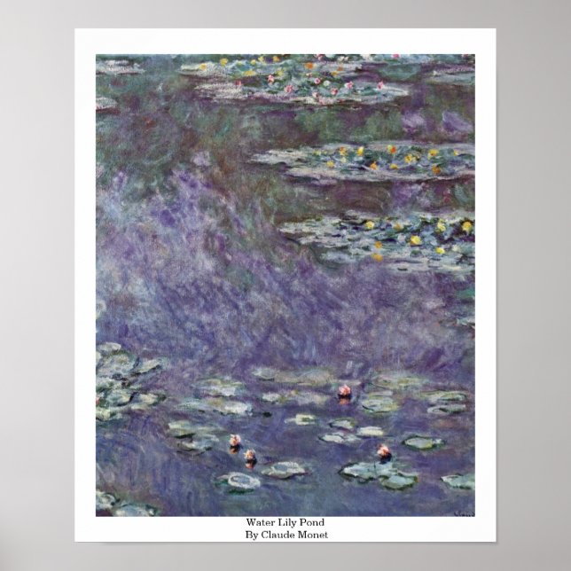 Wasserlilienweiher von Claude Monet Poster (Vorne)