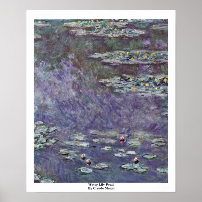 Wasserlilienweiher von Claude Monet Poster (Vorne)