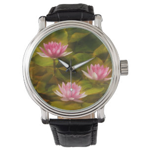 Wasserlililiken für Kunstgewerbe, Kalifornien Armbanduhr