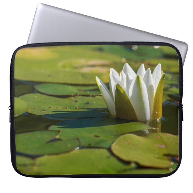 Wasserlily Blossom Laptopschutzhülle (Vorderseite)