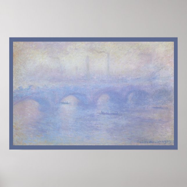Wasserloo-Brücke, Nebeleffekt von Claude Monet Poster (Vorne)