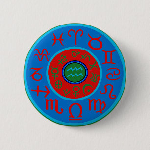 Wassermann Astrologie Sternzeichen Button