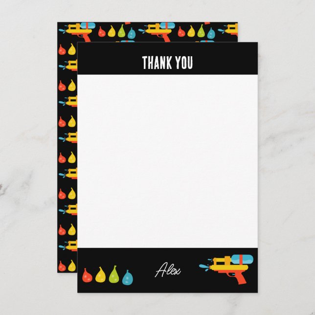 Wassermann & Balloons Sommerkids Dankeskarte (Vorne/Hinten)