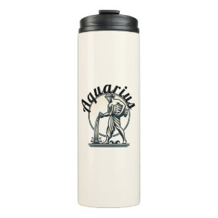Wassermann der Wassermann Vintage Tierkreiszeichen Thermosbecher