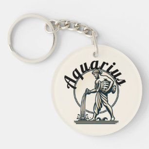 Wassermann der Wassermann Vintage Zodiac Schlüsselanhänger