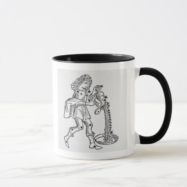 Wassermann (der Wasserträger) eine Illustration Tasse (Rechts)