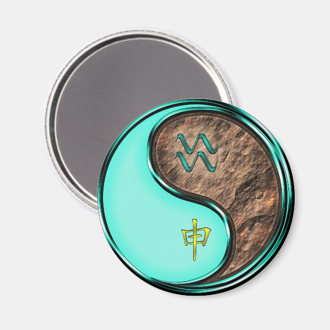 Wassermann & Erd-Affe Magnet (Vorderseite/Rückseite)