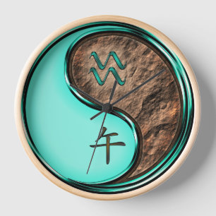 Wassermann & Erde Pferd Uhr