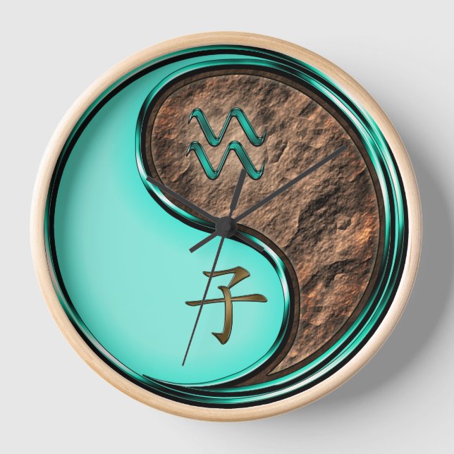 Wassermann & Erde Ratte Uhr (Vorderseite)