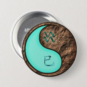 Wassermann & Erde Schlange Button
