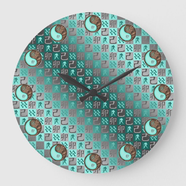 Wassermann & Erdhase Große Wanduhr (Vorderseite)