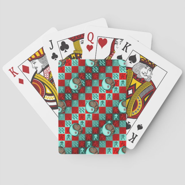 Wassermann & Erdtiger Spielkarten (Rückseite)