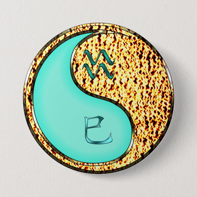 Wassermann & Feuer-Schlange Button (Vorderseite)