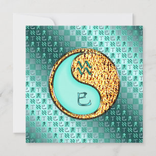 Wassermann & Feuer Schlange Karte