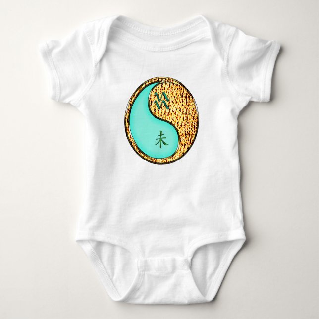 Wassermann & Feuer Ziege Baby Strampler (Vorderseite)