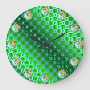 Wassermann & Feuer Ziege Große Wanduhr