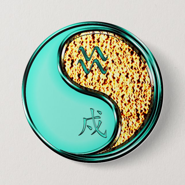 Wassermann & Feuerhund Button (Vorderseite)