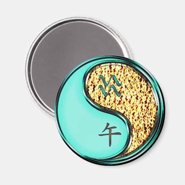 Wassermann & Feuerpferd Magnet (Vorderseite/Rückseite)