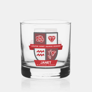 Wassermann Geburtstags-Emblem™ für 20.-31. Januar Whiskyglas