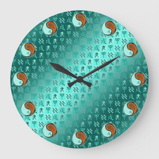 Wassermann & Holz Hund Große Wanduhr (Vorderseite)
