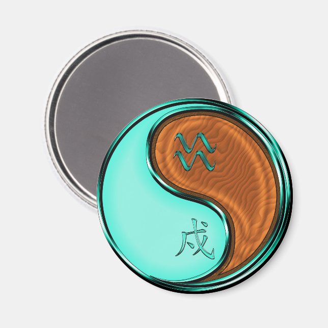 Wassermann & Holz Hund Magnet (Vorderseite/Rückseite)